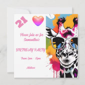 Carte postale personnalisée Invitation d'anniversa (Devant)