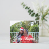 Carte postale personnalisée Joyeux Noël (Debout devant)