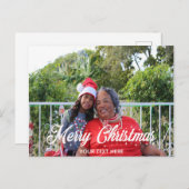 Carte postale personnalisée Joyeux Noël (Devant / Derrière)