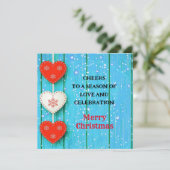 Carte postale personnalisée "Joyeux Noël" (Debout devant)