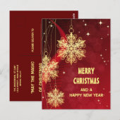 Carte postale personnalisée "Joyeux Noël" (Devant / Derrière)