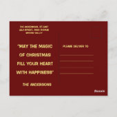 Carte postale personnalisée "Joyeux Noël" (Dos)