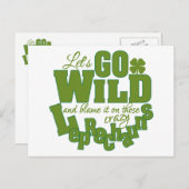 Carte postale personnalisée Leprechaun (Devant / Derrière)