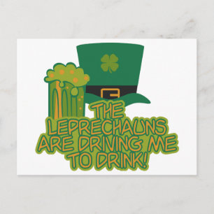 Carte postale personnalisée Leprechaun