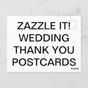 Carte postale personnalisée Merci Mariage
