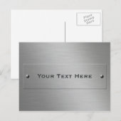 Carte postale personnalisée Metal Look (Devant / Derrière)