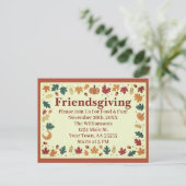 Carte postale personnalisée Minimaliste Automne (Debout devant)