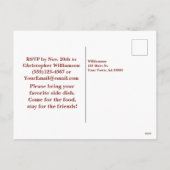 Carte postale personnalisée Minimaliste Automne (Dos)