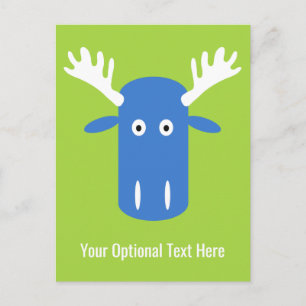 Carte postale personnalisée Moose Head Pop Art