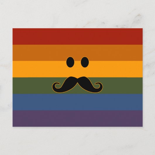 Carte postale personnalisée Mustache Pride (Devant)