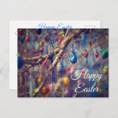 Carte postale personnalisée par arbre coloré (Devant / Derrière)