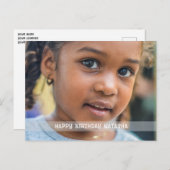 Carte postale personnalisée Photo Anniversaire (Devant / Derrière)