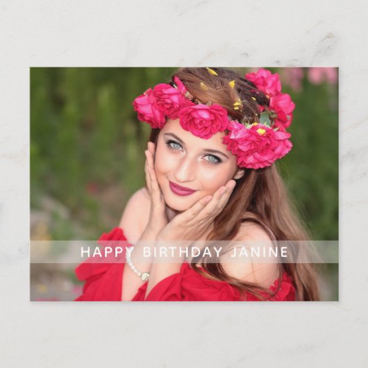 Carte postale personnalisée Photo Anniversaire (Devant)