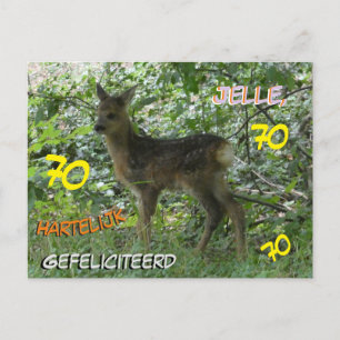 Carte postale personnalisée pour 70e anniversaire 