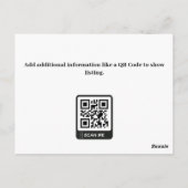 Carte postale personnalisée pour agent immobilier (Dos)