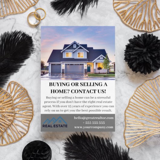 Carte postale personnalisée pour agent immobilier