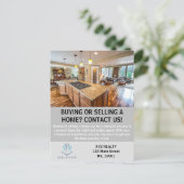 Carte postale personnalisée pour agent immobilier  (Debout devant)