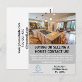 Carte postale personnalisée pour agent immobilier  (Devant / Derrière)