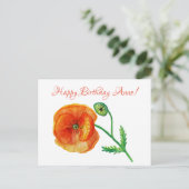 Carte postale personnalisée pour anniversaire avec (Debout devant)