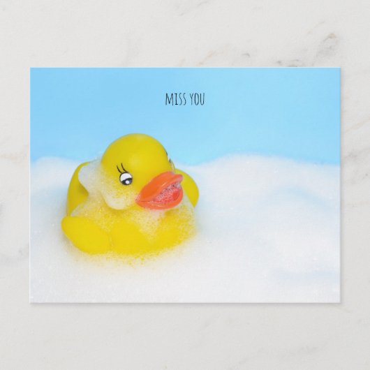 Carte postale personnalisée pour canard en caoutch (Devant)