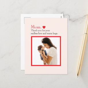 Carte postale personnalisée pour la fête des mères