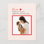 Carte postale personnalisée pour la fête des mères (Devant)