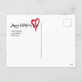 Carte postale personnalisée pour la Saint-Valentin (Dos)