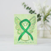 Carte postale personnalisée pour l'angle de ruban (Debout devant)