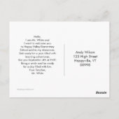 Carte postale personnalisée pour l'étudiant surfeu (Dos)