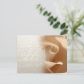 Carte postale personnalisée pour mariage Cream Ros (Debout devant)