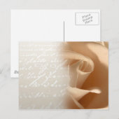 Carte postale personnalisée pour mariage Cream Ros (Devant / Derrière)