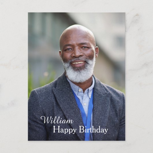 Carte postale personnalisée pour photo d'anniversa (Devant)