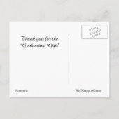 Carte postale personnalisée pour remise de diplôme (Dos)
