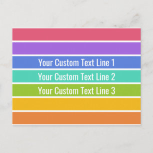 Carte postale personnalisée Rainbow Colors