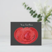 Carte postale personnalisée Red Rosebud Black Flor (Debout devant)