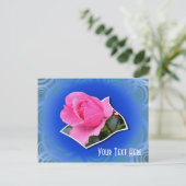 Carte postale personnalisée rose Rosebud (Debout devant)