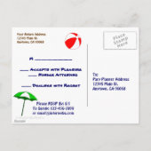 Carte postale personnalisée RSVP (Dos)