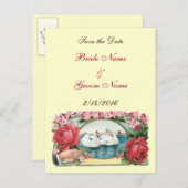 Carte postale personnalisée 'Save the Date' avec r (Devant / Derrière)