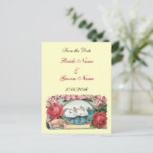 Carte postale personnalisée 'Save the Date' avec r (Debout devant)