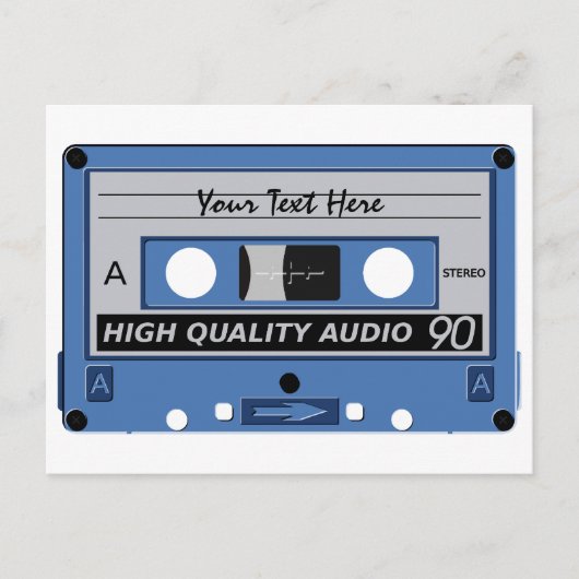 Carte postale personnalisée sur bande de cassettes (Devant)