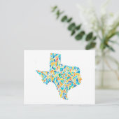 Carte postale personnalisée Texas Watercolor (Debout devant)