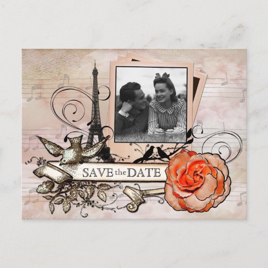Carte postale personnalisée thème antique Paris (Devant)