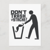 Carte postale personnalisée Trash Stache (Devant)