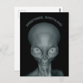 Carte postale personnalisée UFO Alien (Devant / Derrière)