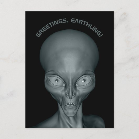 Carte postale personnalisée UFO Alien (Devant)