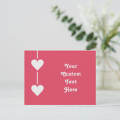 Carte postale personnalisée Valentine Heart (Debout devant)