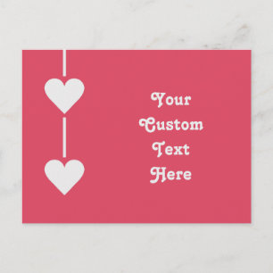 Carte postale personnalisée Valentine Heart