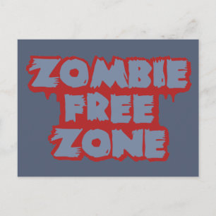 Carte postale personnalisée Zombie Free Zone
