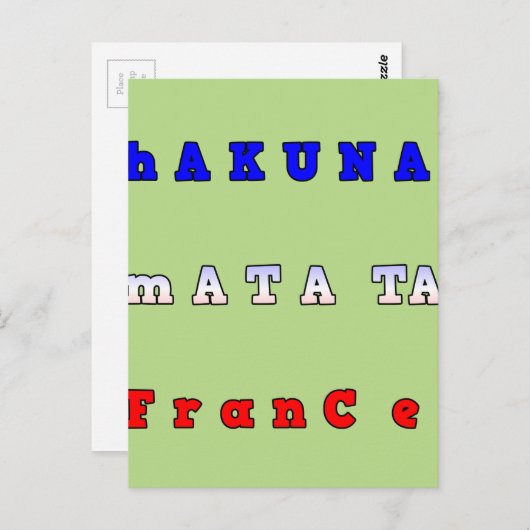 Carte Postale Personnaliser (Devant / Derrière)