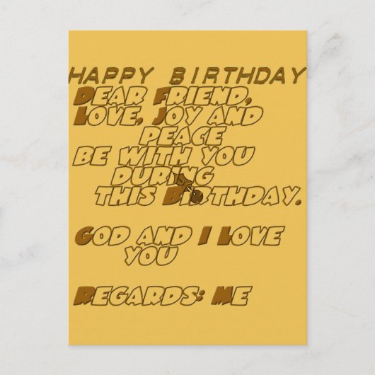 Carte Postale Personnaliser (Devant)